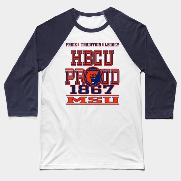 Morgan State 1867 University Apparel Baseball T-Shirt by HBCU Classic Apparel Co